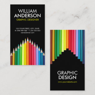 Cartão de visita colorido do ilustrador do artista