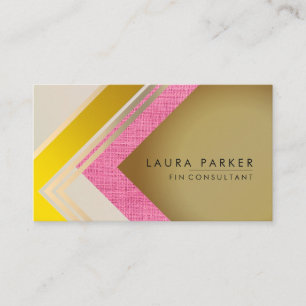 Cartão De Visita Coluna Rosa Elegante Elegante Moderna Geométrica D