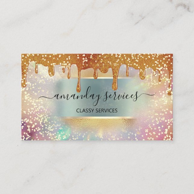 Cartão De Visita Colunas holográficas Mint Lashes de ativação Unhas (Frente)