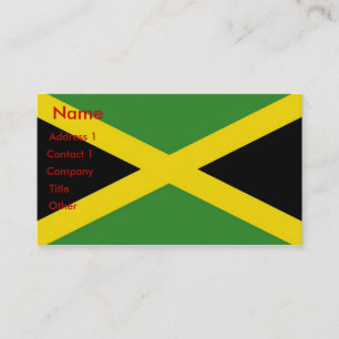 Cartão de visita com a bandeira de Jamaica