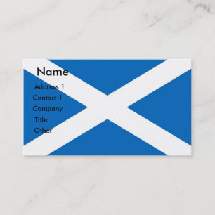 Cartão de visita com a bandeira de Scotland