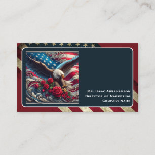 Cartão de Visita com Bandeira Americana Patriótica