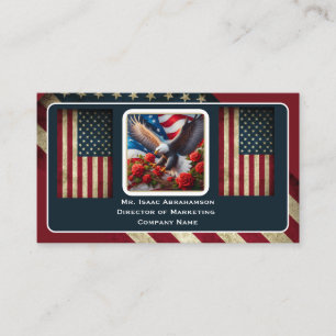 Cartão de Visita com Bandeira Americana Patriótica