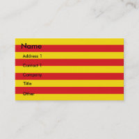 Cartão de visita com bandeira da Catalunha