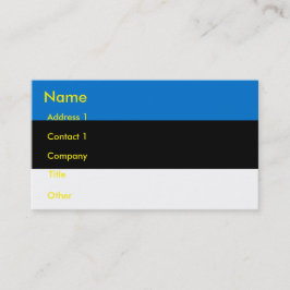 Cartão de visita com bandeira da Estônia