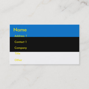 Cartão de visita com bandeira da Estônia