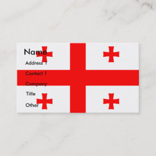 Cartão de visita com bandeira da Geórgia