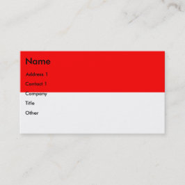 Cartão de visita com bandeira da Indonésia