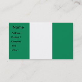 Cartão de visita com Bandeira da Nigéria