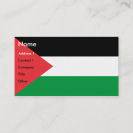 Cartão de visita com bandeira da Palestina