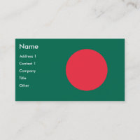 Cartão de visita com Bandeira de Bangladesh
