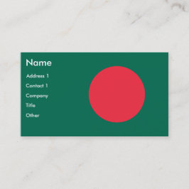 Cartão de visita com Bandeira de Bangladesh