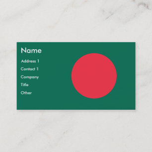 Cartão de visita com Bandeira de Bangladesh