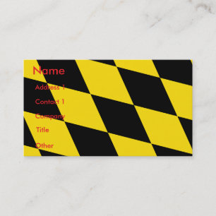 Cartão de visita com bandeira de Munique, Alemanha