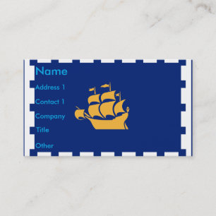 Cartão de Visita com Bandeira de Quebec City, Cana