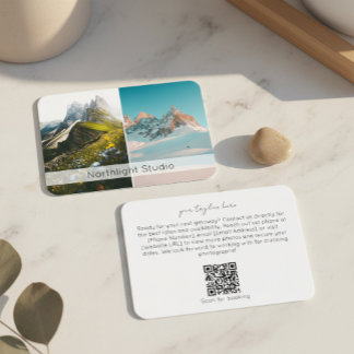 Cartão de Visita com Código QR de Câmera de Fotogr