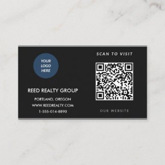 Cartão de Visita com Código QR de Logo Personaliza
