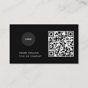 Cartão de Visita com Código QR Design Moderno Pr