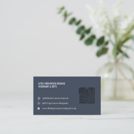 Cartão de Visita com Código QR | Rosa Feminino Mod
