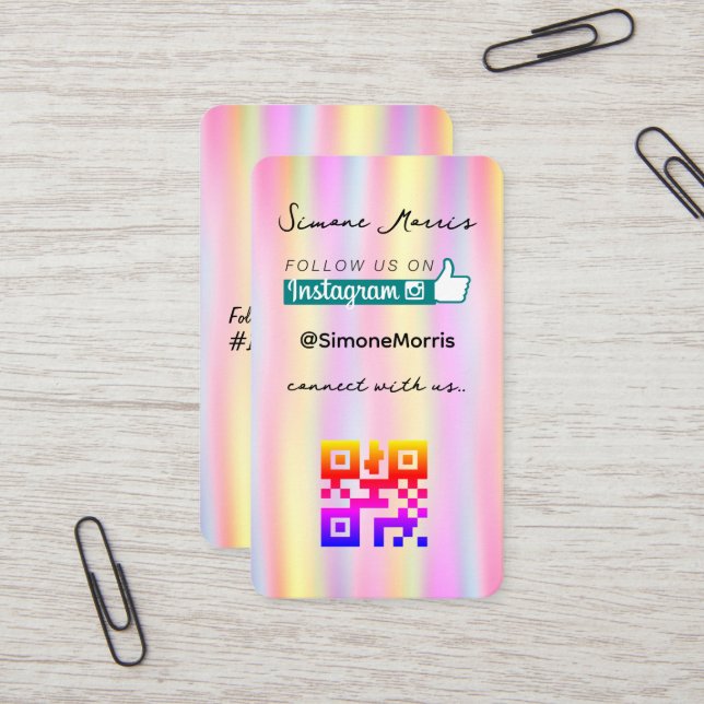 Cartão de Visita com Design Holográfico (Frente/Verso In Situ)