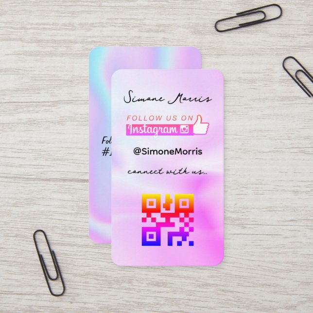 Cartão de Visita com Design Holográfico (Frente/Verso In Situ)