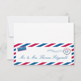 Cartão de Visita com Entalhe de Airmail