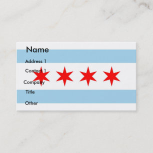 Cartão de visita com Flag de Chicago, EUA