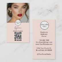 Cartão de Visita com Foto e Código QR de Logotipo 