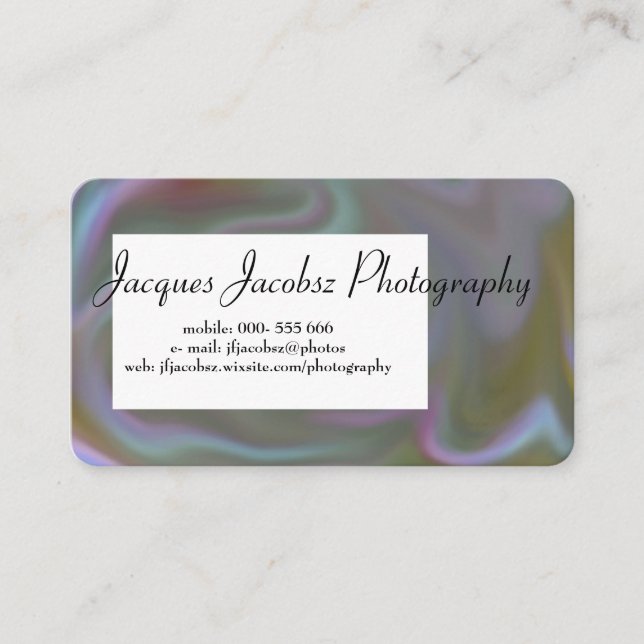 Cartão de visita com fundo de colchetes retrorrefl (Frente)