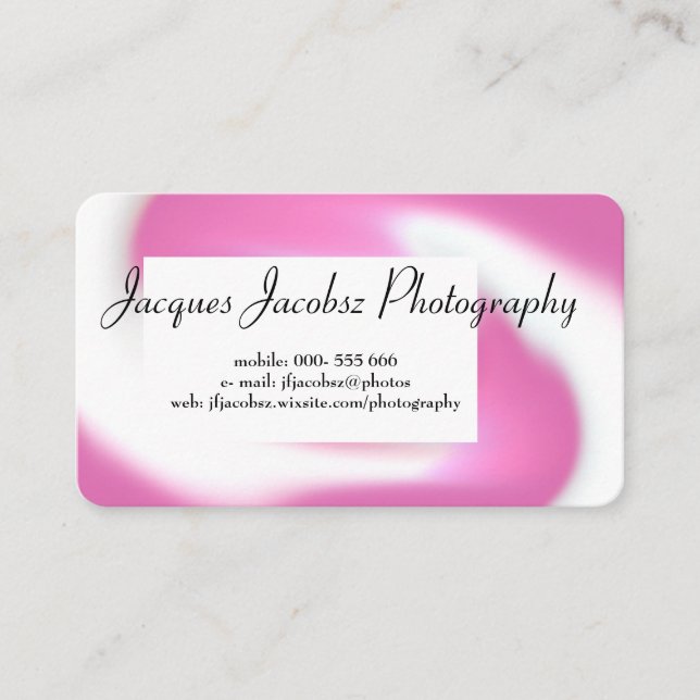 Cartão de visita com fundo de colchetes retrorrefl (Frente)