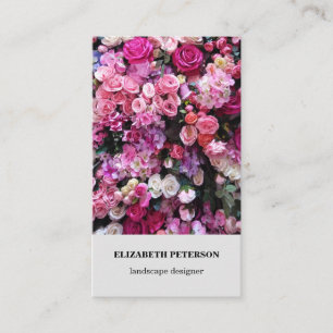 Cartão de visita com fundo de flores