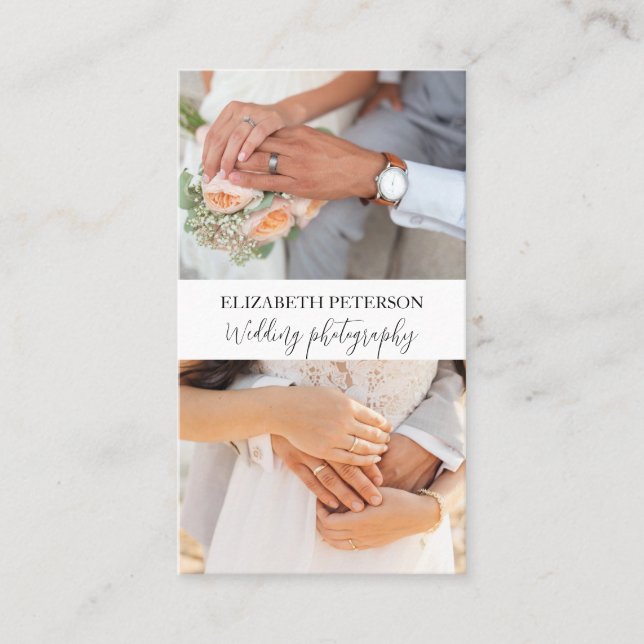 Cartão de visita com fundo fotográfico. (Frente)