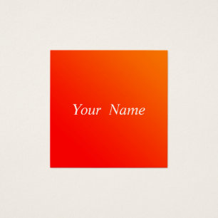 cartão de visita com gradiente laranja