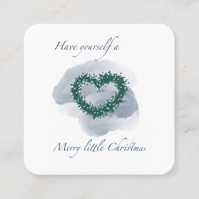 Cartão de visita com ilustração de Natal (Frente)