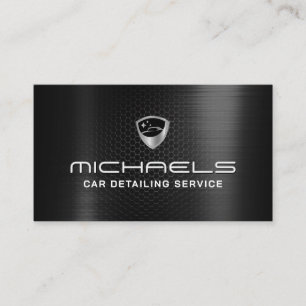 Cartão de visita com logotipo automotivo e textura