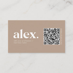 Cartão de Visita com Logotipo de Código QR Moderno
