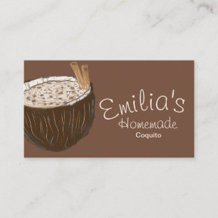 Cartão de Visita com Logotipo Desenhado à Mão Coqu