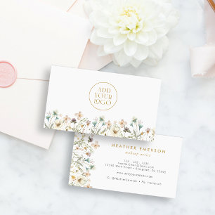 Cartão de Visita com Logotipo Floral