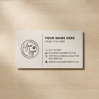 Cartão de Visita com Logotipo Personalizado da Emp
