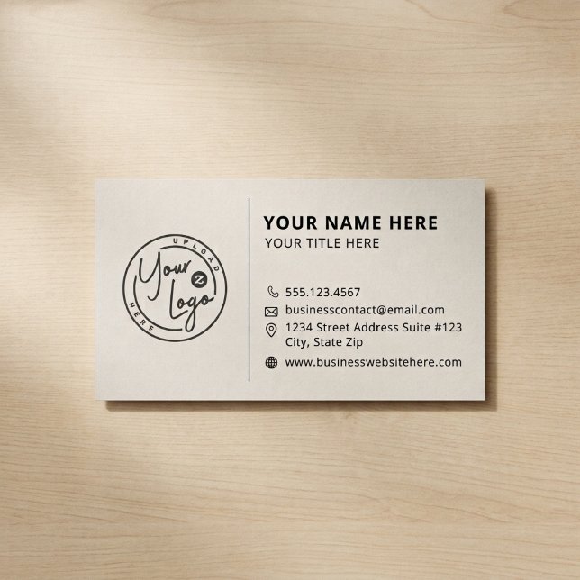 Cartão de Visita com Logotipo Personalizado da Emp (Criador carregado)