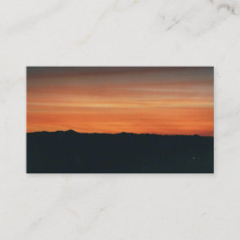 Cartão de visita com Mountain View do por do sol