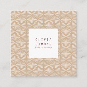 Cartão de visita com padrão de retro-conchas.