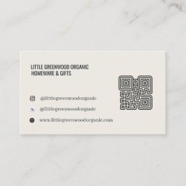 Cartão de Visita com QR Code | Neutro Minimalista 