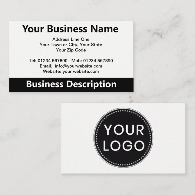 Cartão de Visita com Seu Logotipo (Frente/Verso)