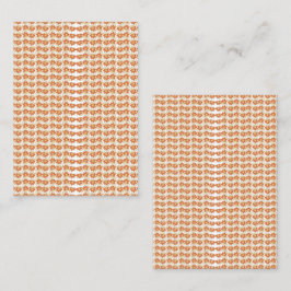 Cartão De Visita com um Padrão Branco Laranja em Fundo Branco