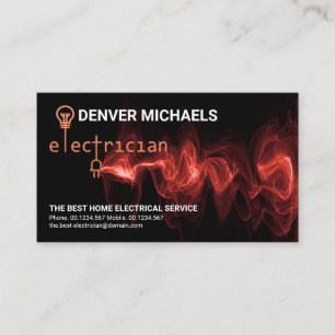 Cartão De Visita Comando Elétrico Vermelho para Sinalização Dour