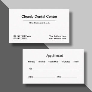 Cartão De Visita Combinação de Compromisso do Office Dentist