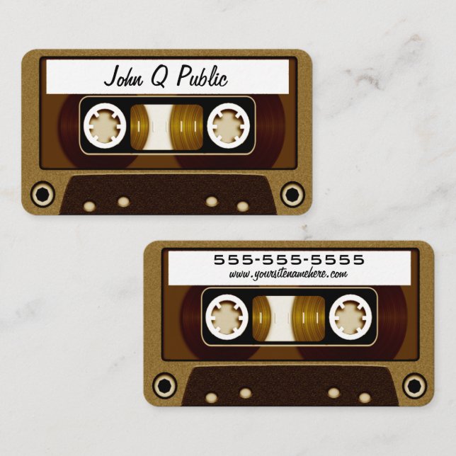 Cartão De Visita Combinação de fita Dourada (Frente/Verso)