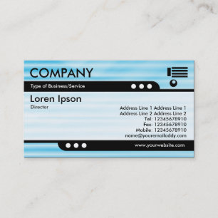 Cartão De Visita Comboio-bala - Azul ondulado