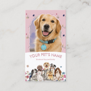Cartão De Visita Comércio de Cães Terapêuticos Rosa